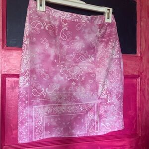 Fashion Nova Pink Paisley Skirt